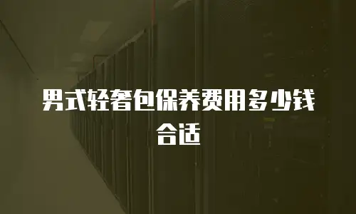男式轻奢包保养费用多少钱合适