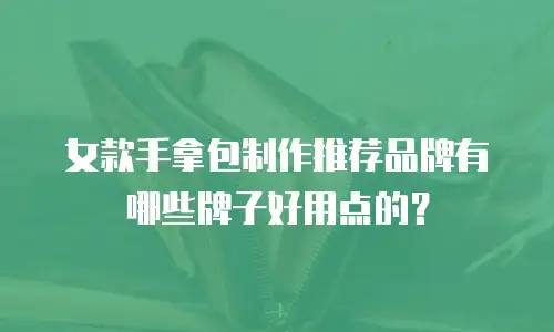 女款手拿包制作推荐品牌有哪些牌子好用点的？
