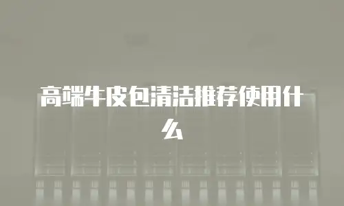 高端牛皮包清洁推荐使用什么