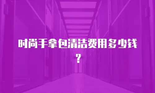 时尚手拿包清洁费用多少钱？