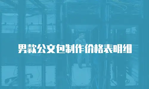 男款公文包制作价格表明细