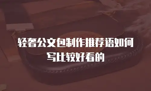 轻奢公文包制作推荐语如何写比较好看的