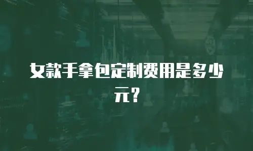 女款手拿包定制费用是多少元？