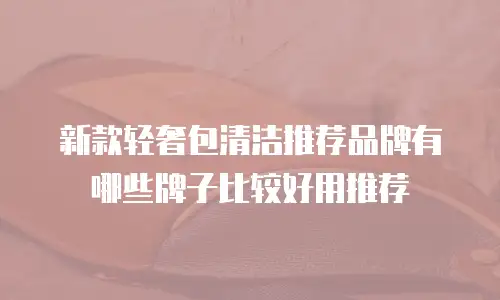新款轻奢包清洁推荐品牌有哪些牌子比较好用推荐