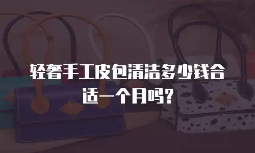 轻奢手工皮包清洁多少钱合适一个月吗？