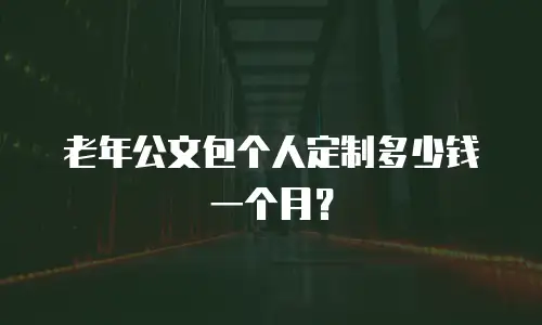 老年公文包个人定制多少钱一个月？