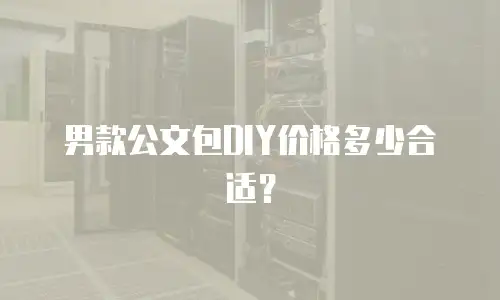 男款公文包DIY价格多少合适？
