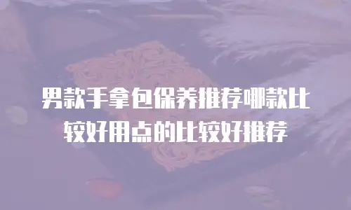 男款手拿包保养推荐哪款比较好用点的比较好推荐