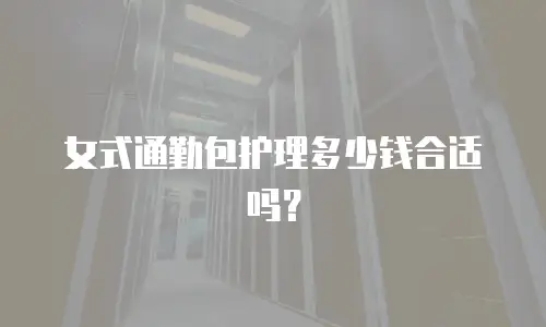 女式通勤包护理多少钱合适吗？