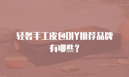 轻奢手工皮包DIY推荐品牌有哪些？