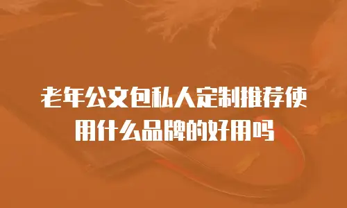 老年公文包私人定制推荐使用什么品牌的好用吗