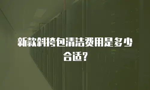 新款斜挎包清洁费用是多少合适？