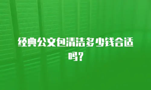 经典公文包清洁多少钱合适吗？