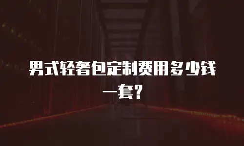 男式轻奢包定制费用多少钱一套？