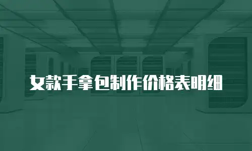  女款手拿包制作价格表明细