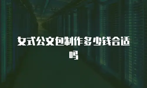 女式公文包制作多少钱合适吗