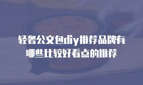 轻奢公文包diy推荐品牌有哪些比较好看点的推荐