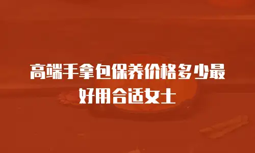 高端手拿包保养价格多少最好用合适女士