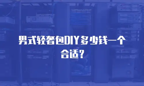 男式轻奢包DIY多少钱一个合适？