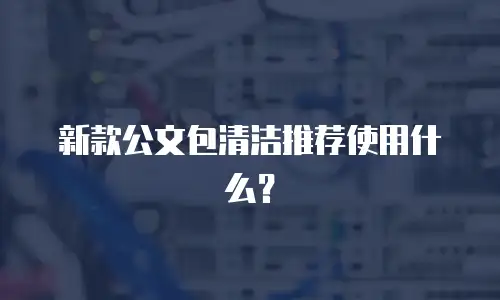 新款公文包清洁推荐使用什么？