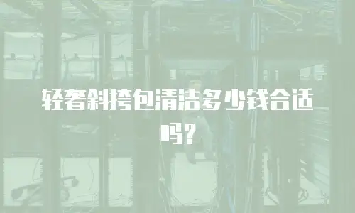 轻奢斜挎包清洁多少钱合适吗？