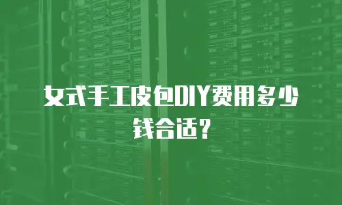 女式手工皮包DIY费用多少钱合适？