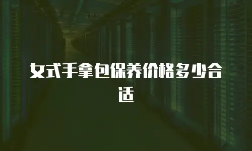 女式手拿包保养价格多少合适