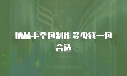 精品手拿包制作多少钱一包合适