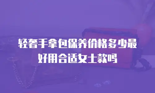 轻奢手拿包保养价格多少最好用合适女士款吗