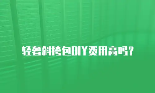 轻奢斜挎包DIY费用高吗？