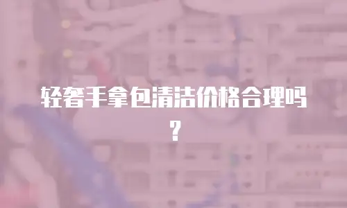 轻奢手拿包清洁价格合理吗？
