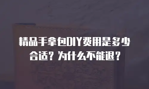 精品手拿包DIY费用是多少合适？为什么不能退？