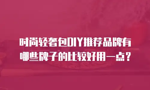 时尚轻奢包DIY推荐品牌有哪些牌子的比较好用一点？