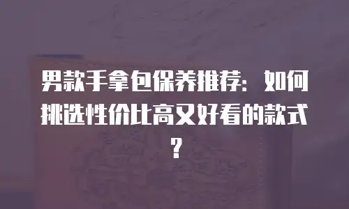 男款手拿包保养推荐：如何挑选性价比高又好看的款式？