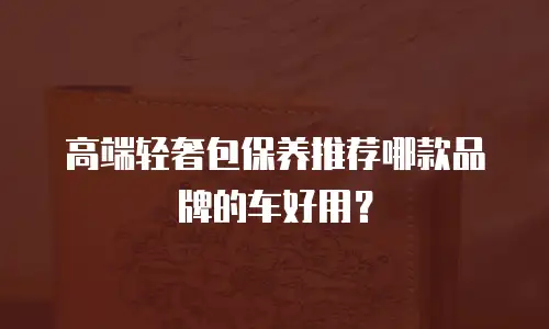 高端轻奢包保养推荐哪款品牌的车好用？