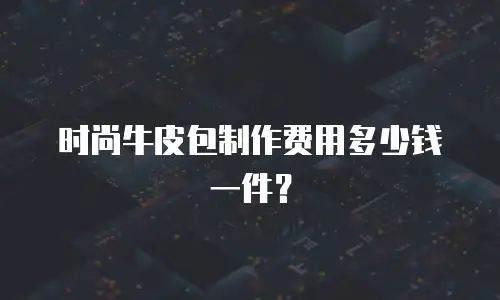 时尚牛皮包制作费用多少钱一件？