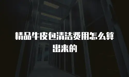 精品牛皮包清洁费用怎么算出来的