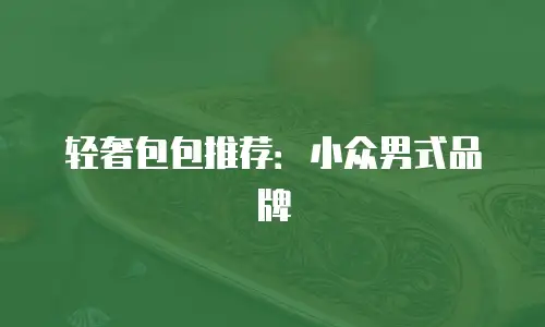 轻奢包包推荐：小众男式品牌