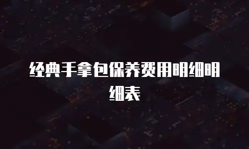 经典手拿包保养费用明细明细表