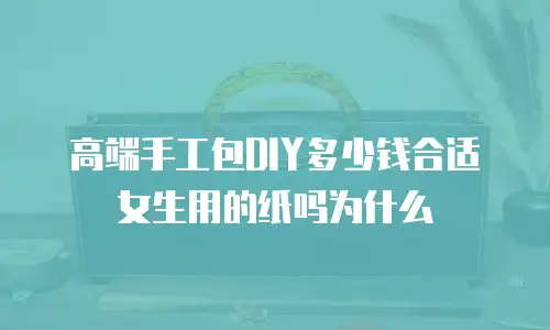 高端手工包DIY多少钱合适女生用的纸吗为什么
