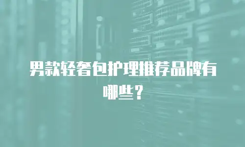 男款轻奢包护理推荐品牌有哪些？