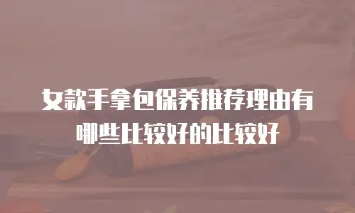 女款手拿包保养推荐理由有哪些比较好的比较好