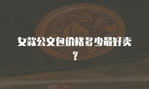 女款公文包价格多少最好卖？