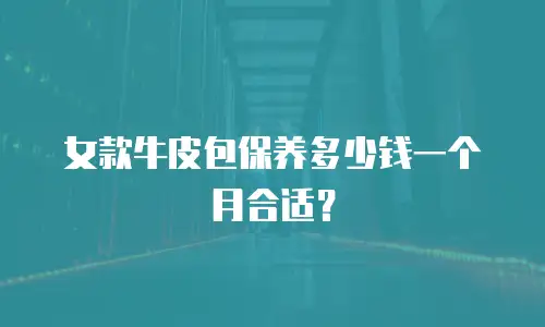 女款牛皮包保养多少钱一个月合适？