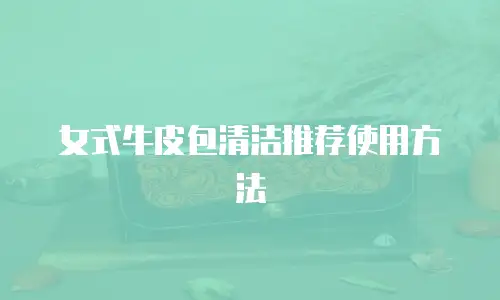 女式牛皮包清洁推荐使用方法