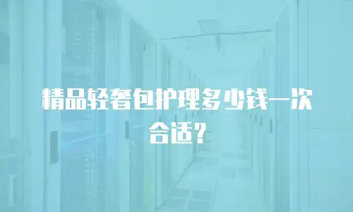 精品轻奢包护理多少钱一次合适？