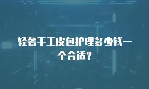 轻奢手工皮包护理多少钱一个合适？