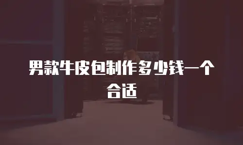 男款牛皮包制作多少钱一个合适