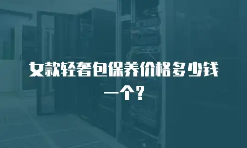女款轻奢包保养价格多少钱一个？