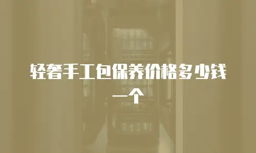 轻奢手工包保养价格多少钱一个